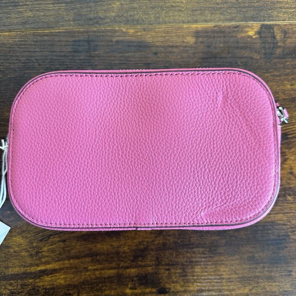 Tory Burch Pink Love Pebble Leather Mini Miller Crossbody Bag Clutch 145667 NWT - Picture 5 of 16